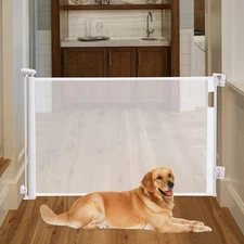 140*86cm Extra Tall Pet Dog Alloy Retractable Gate Indoor Baby Retractable Gate