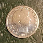 1898 Barber Quarter 90% Silver Harshly Cleaned and Polished Cull