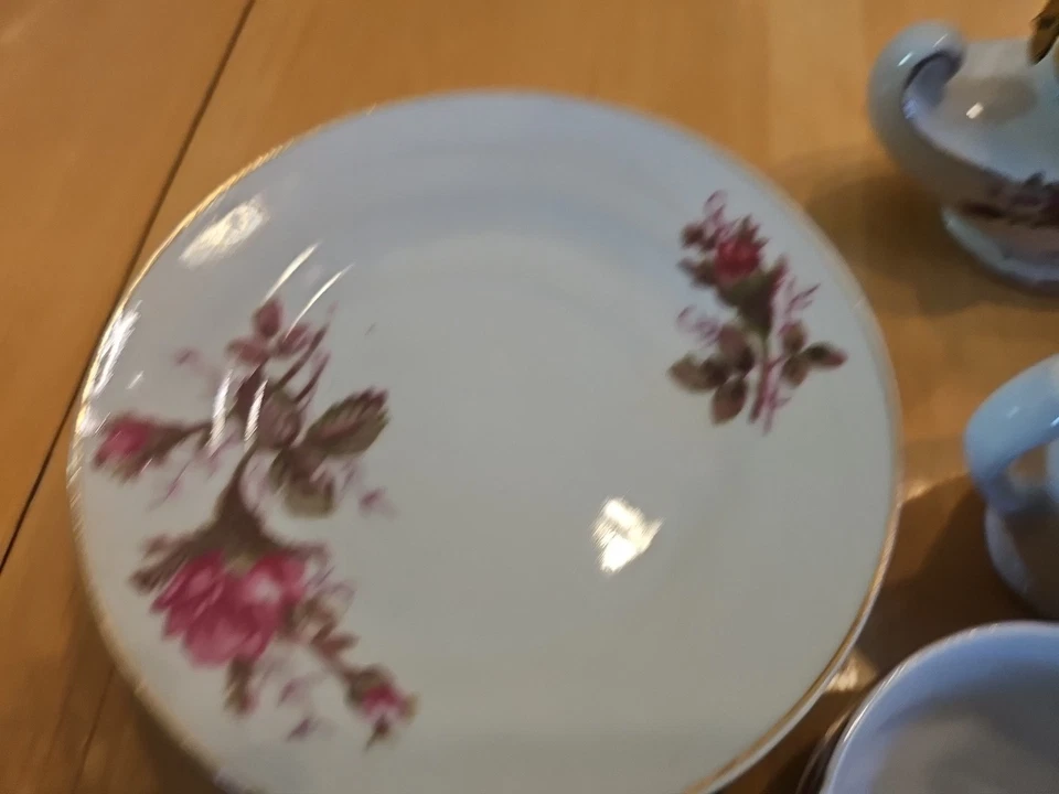 Детский чайный сервиз из 22 предметов с узором из мха и розы - Изображение 3 из 4