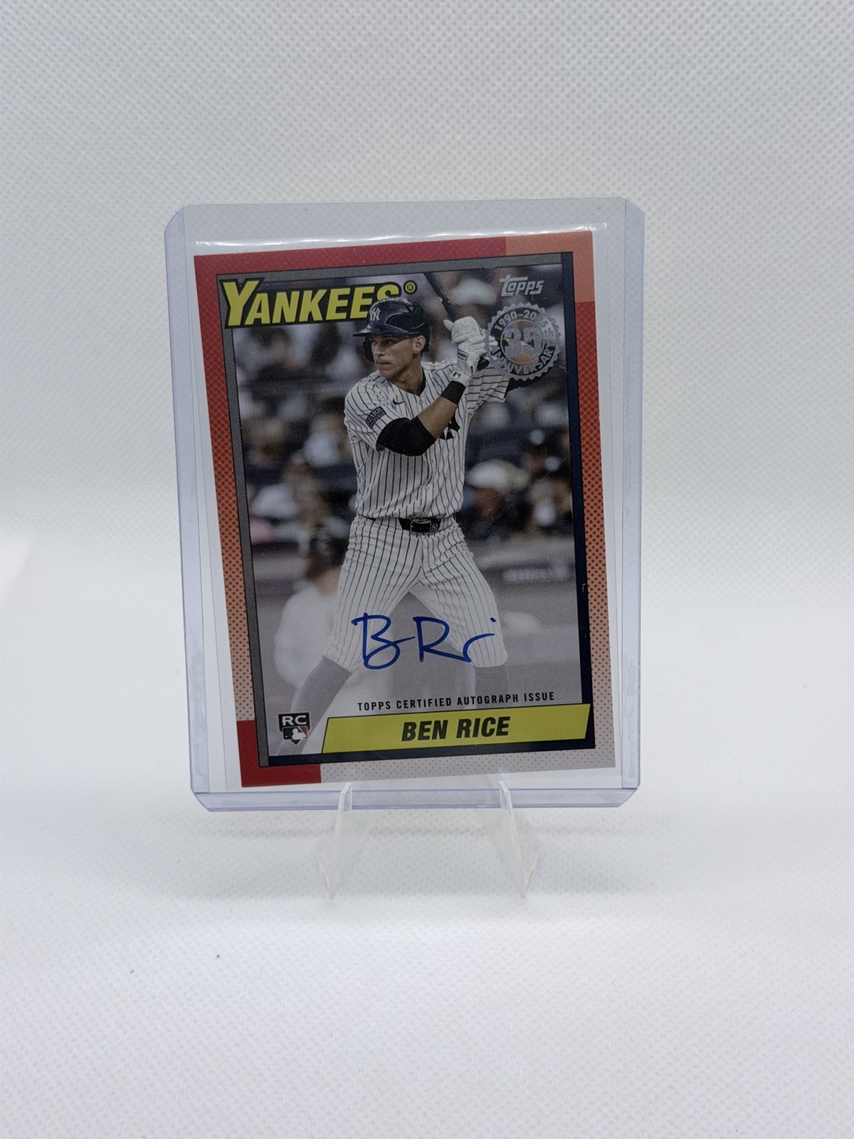 2025 Topps Series 2 - 1990 Topps Baseball Autographs Ben Rice #90B2-BRI (AU, RC)