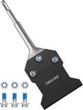 SDS plus Floor Scraper with Spare Bolts and Nuts,  4 Inch X 10 Inch Rustproof Ti