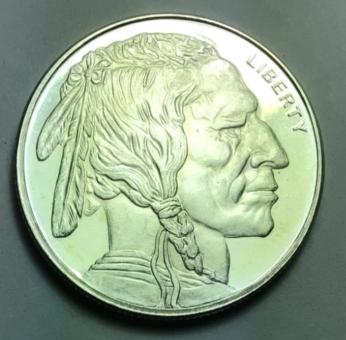 1/4 Troy Oz.  Silver Round - Buffalo Round ; .999 silver round / Sigma Tested