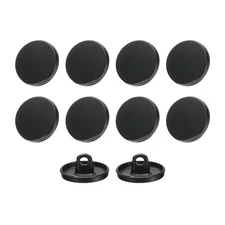 10pcs Metal Round Flat Sewing Buttons 15mm Alloy Button Matt Black