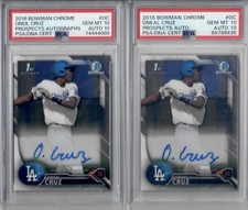 PSA 10 - 2016 Bowman Chrome Cruz #BCAP-OC Autograph Prospect RC AUTO 10 X 2