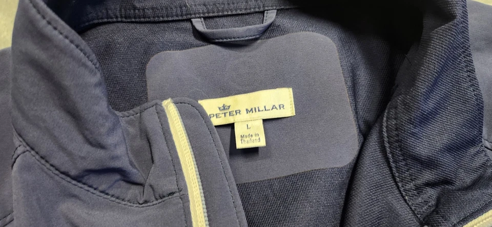 Peter Millar Men's Size Large Navy Blue Merge Performance Full Zip Jacket - Image 2 of 4