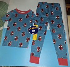 Marvel Spider-Man Boy 2 PC Long Sleeve Tight Fit Cotton Pajama Set Size 6