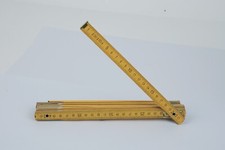 Mannesmann Wooden Folding Ruler 2 Meter 78" Measuring Ruler Metal Tips GS TUV
