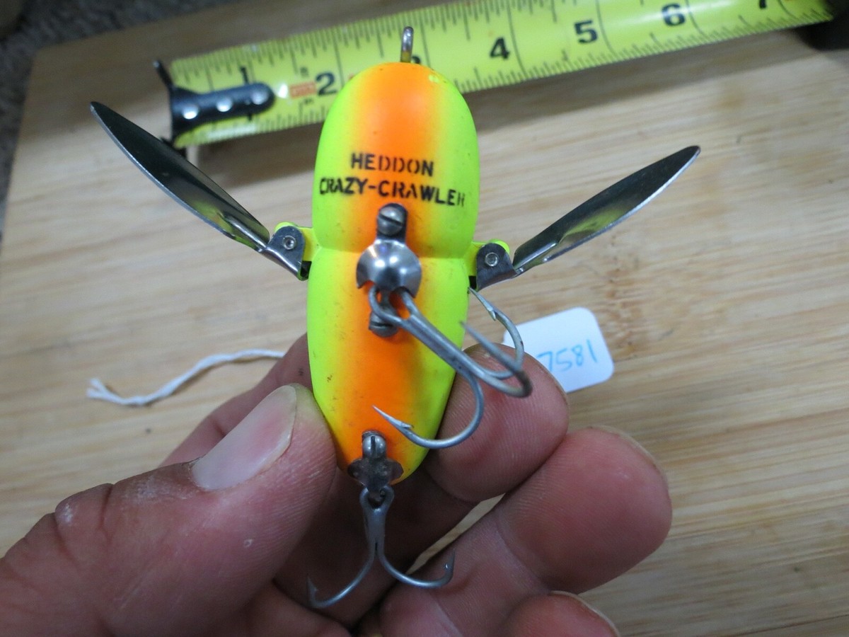 Leurre De Pêche Vintage Heddon Crazy Crawler - Surface Grenouille - Reproduction