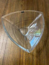 CRYSTALITE BOHEMIA LARGE TRIANGLE CRYSTAL BOWL 11,5” ACROSS 