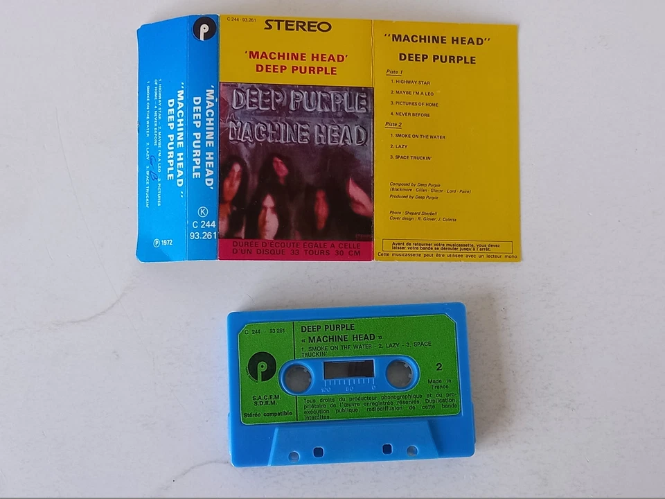 DEEP PURPLE    MACHINE HEAD   CASSETTE TAPE     ***FRENCH ISSUE/PAPER LABELS*** - Image 4 of 4