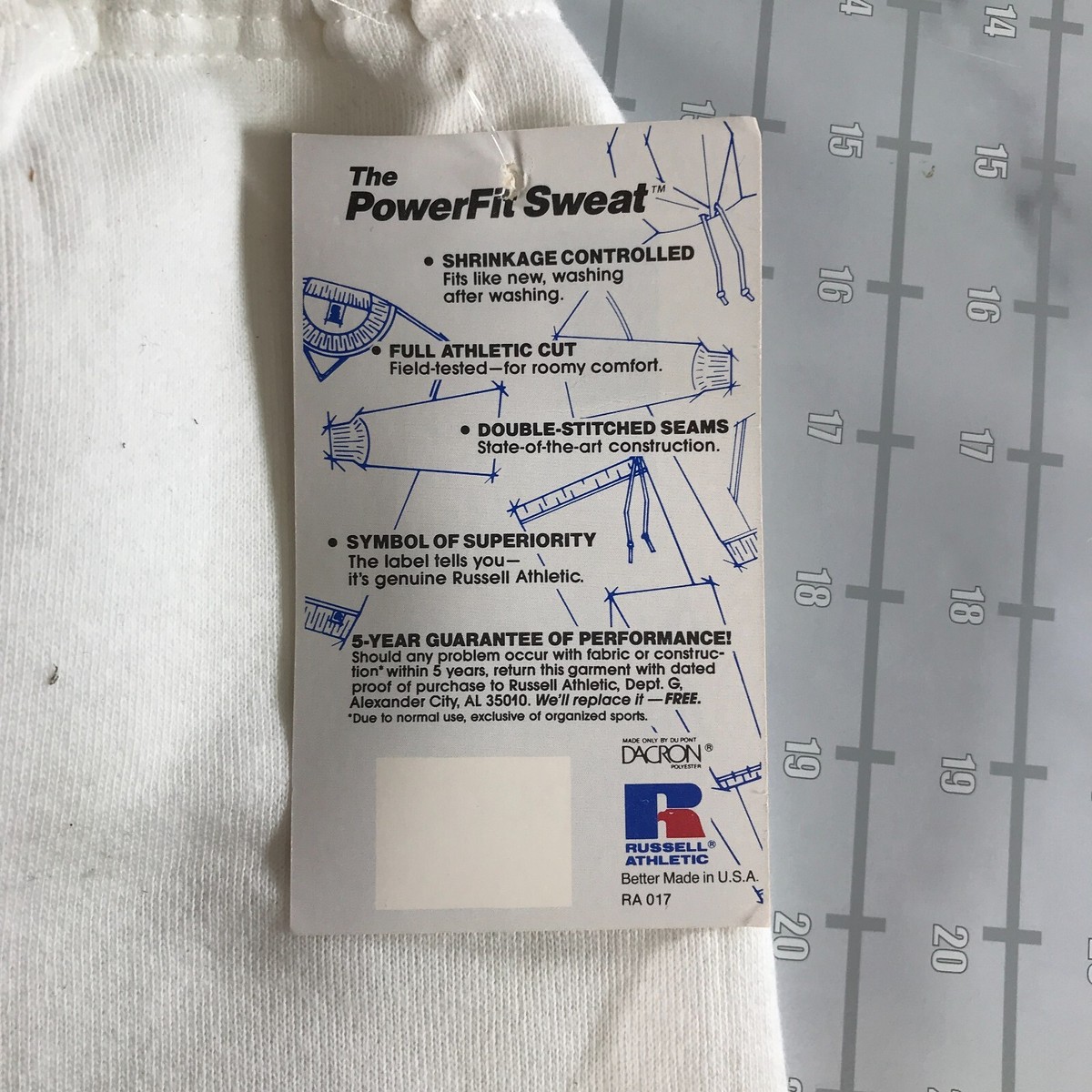 Pantalon De Foot Vintage Russell Southern Co Homme Taille 36 Blanc Cassé - Stock Mort