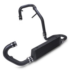 SCHWARZES ALUMINIUM LADELUFTKÜHLER KIT FÜR VW GOLF 4 IV GTI 1.8T 20V 1997-2004