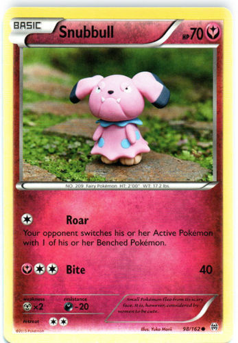 Pokemon XY Breakthrough Basic Snubbull 98/162 NM Common Fairy
