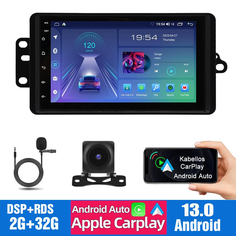 Radio navegación estéreo para automóvil de 2+32 GB cámara Carplay para GMC Chevrolet 2003-2006 7" Foto 4 de 4