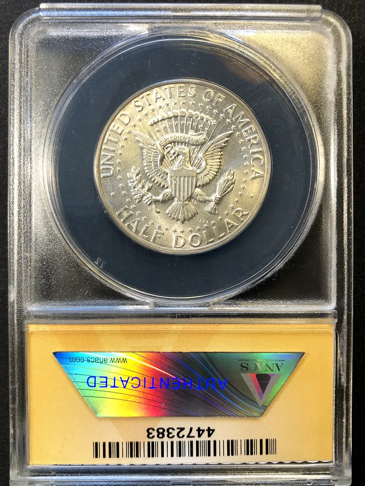 THE BIG ONE 1964-D/D Kennedy Half Dollar RPM-001 FS-501 RARE Variety ANACS MS-63 - Image 2 of 4