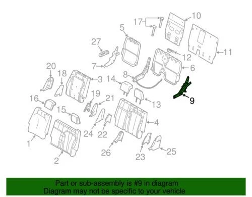Componente trasero izquierdo original Ford Lincoln MKT 2009-2011 8A8Z-7460593-A Foto 2 de 2