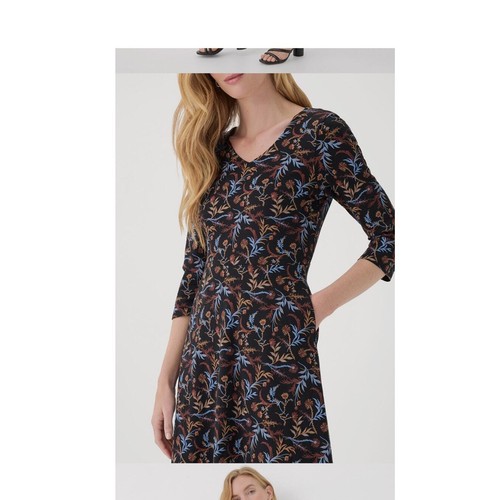 Pact Women’s Whimsy Floral Black Fit & Flare Party MIDI Dress / Size-Small - Picture 11 of 11