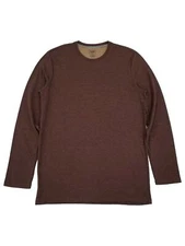 The Foundry Mens Big & Tall Brown Long Sleeve Crewneck T-Shirt 3XL