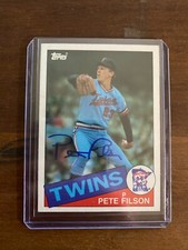 1985 Topps Pete Filson Autographed Card Minnesota Twins No COA