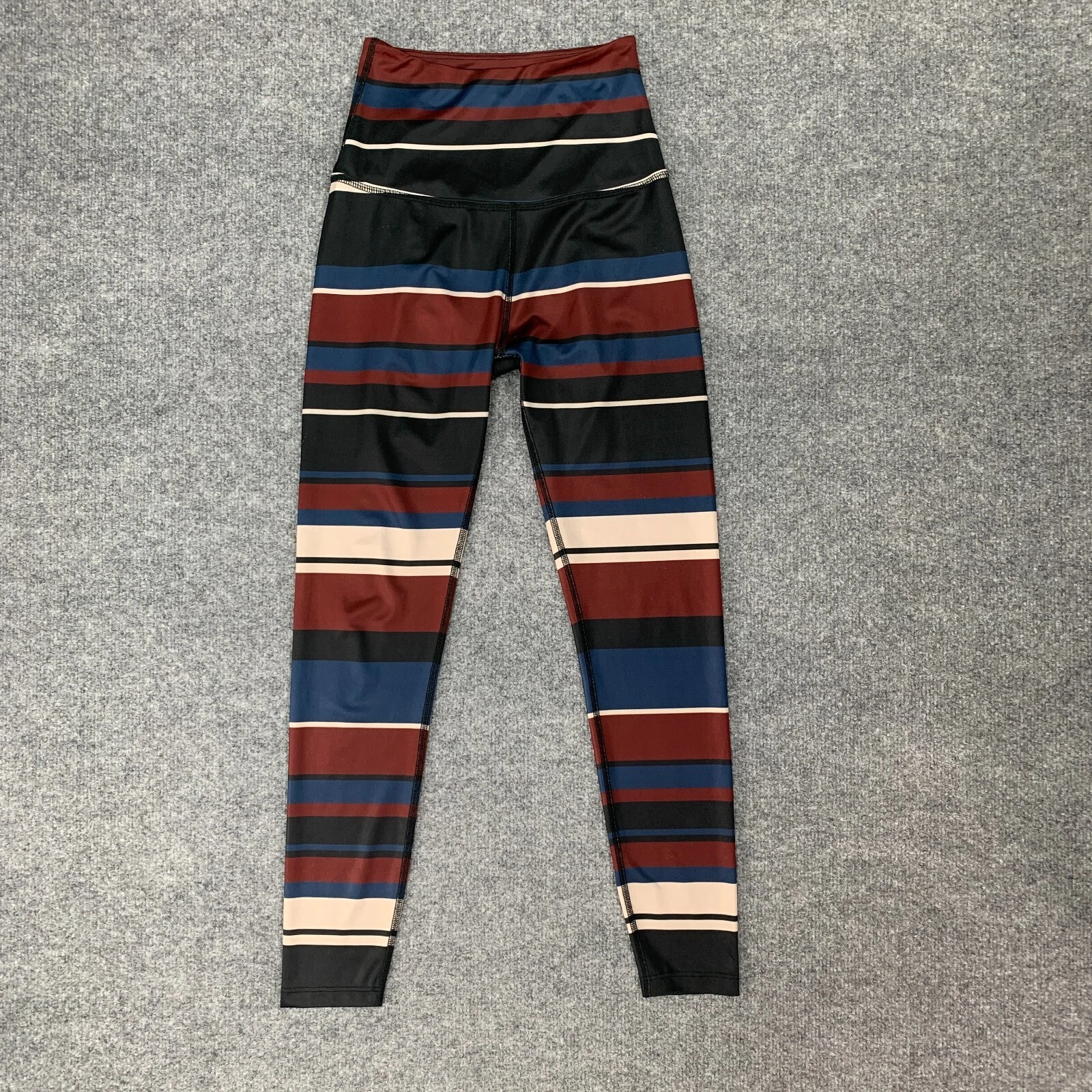 beyond-yoga striped lux fallen high waisted stretch leggings