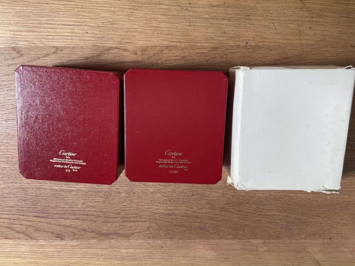 VINTAGE GENUINE CARTIER CO 519 CO 520 watch box case leather