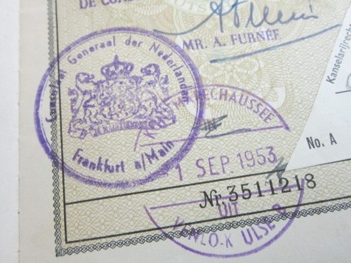 Post WWII 1953 Neu-Isenburg Germany Reisepass Deutschland Immigrant Quota to USA - Bild 8 von 12