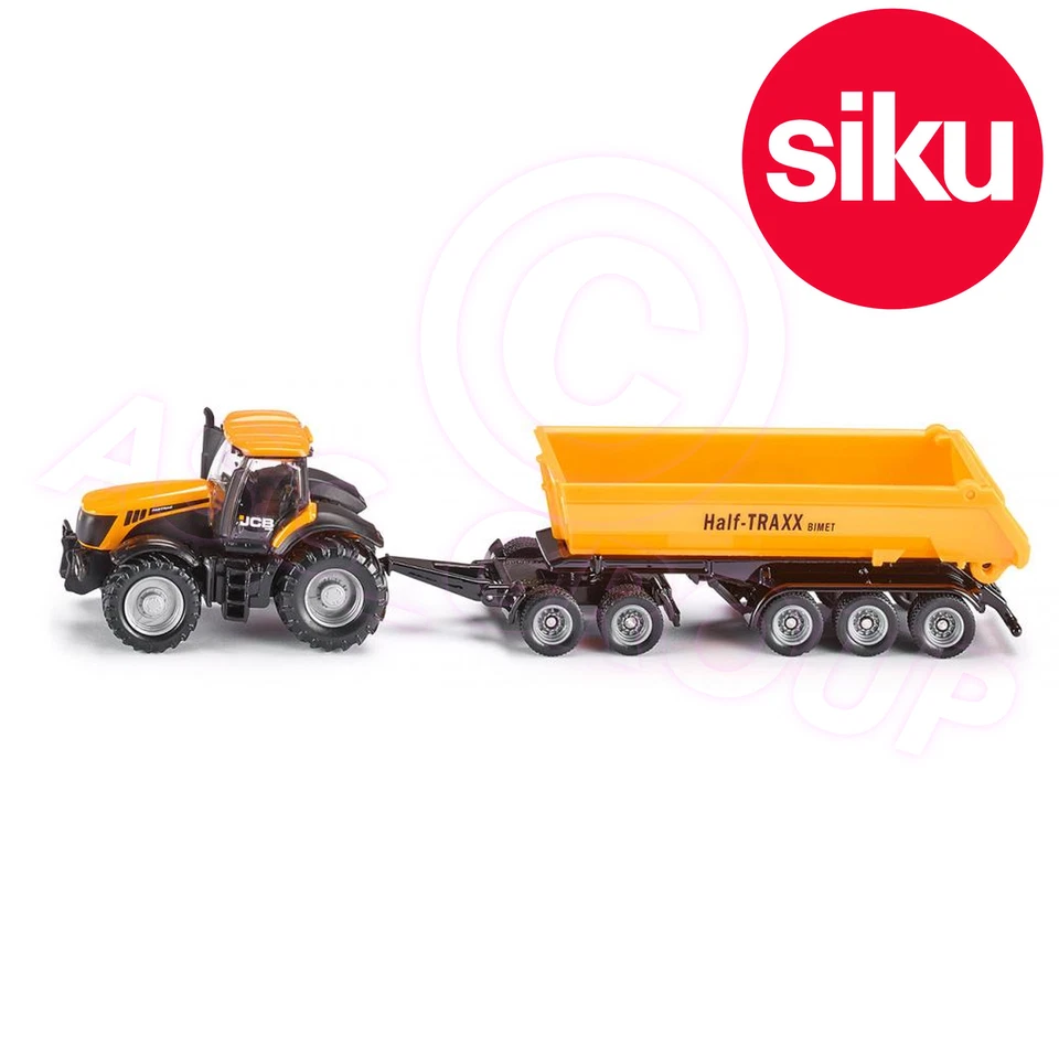Siku Nessun 1858 1:87 Jcb 8250 Trattore Wth Rimorchio Dolly + Halfpipe con Punte - Immagine 3 di 3