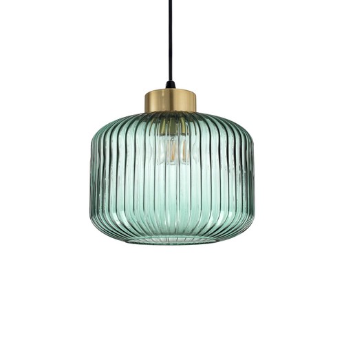 17 Stories Luminaire suspendu en verre soufflé à la main avec accent de