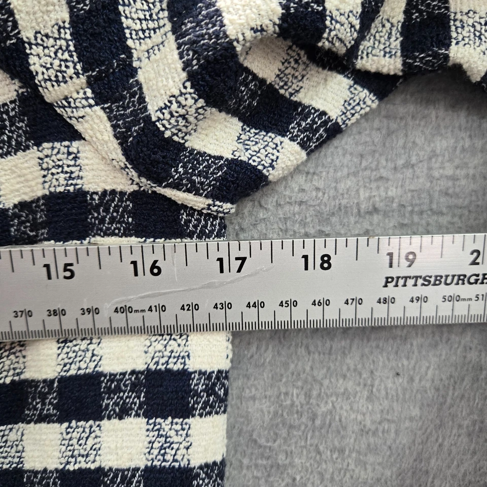 Blazer Brooks Brothers para mujer 6 azul marino a cuadros tejido rojo polar manga larga logotipo Foto 3 de 4