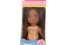 Barbie Beach Club Chelsea Dark Hair and Complextion NIB Popsicle Swim Suit NEW