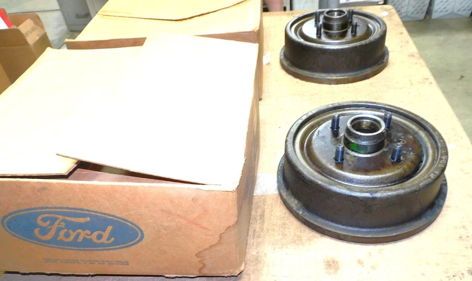 Mustang Falcon Maverick 1971 Comet 1970 nuevo en stock 6 cilindros cubo de rueda delantero 9" tambores de freno Foto 2 de 4