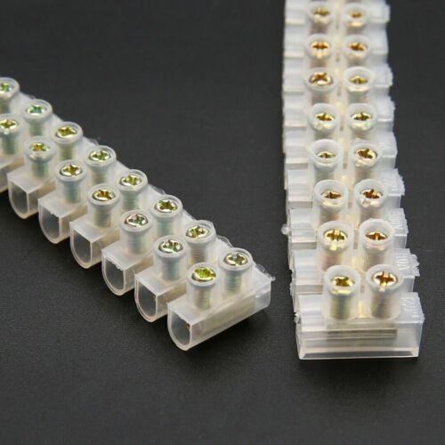 3x 12 Way Barrier Screw Terminal Block Wire Connection Connector Strip 3A 6A 10A - Picture 6 of 6