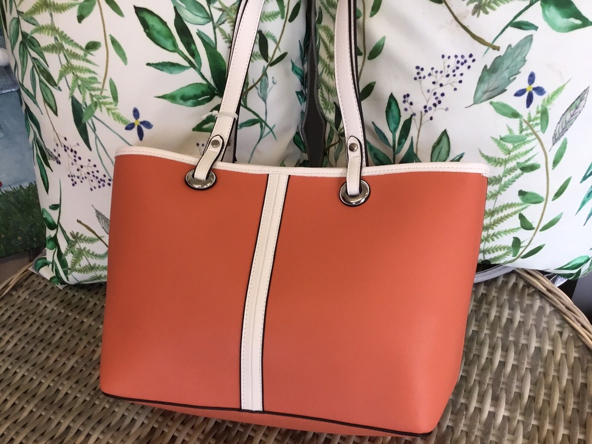 RED CUCKOO ORANGE SHOULDER BAG WITH WHITE/trim Retail£43 Us £32