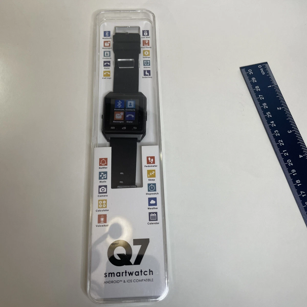 Q7 Smartwatch ANDROID iOS Compatible Bluetooth WM3326BLK 003 eBay