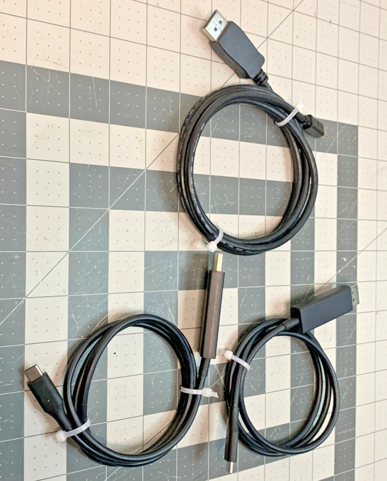 Lot 3 pc USB-C to DisplayPort Display Port DP Cable Adapter USB 3.1 DP 1.2 ~ 6ft - Image 4 of 4