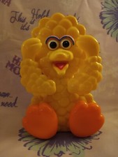 Vintage 1990s Sesame Street Big Bird Musical Peek A Boo Wind Up Toy Working