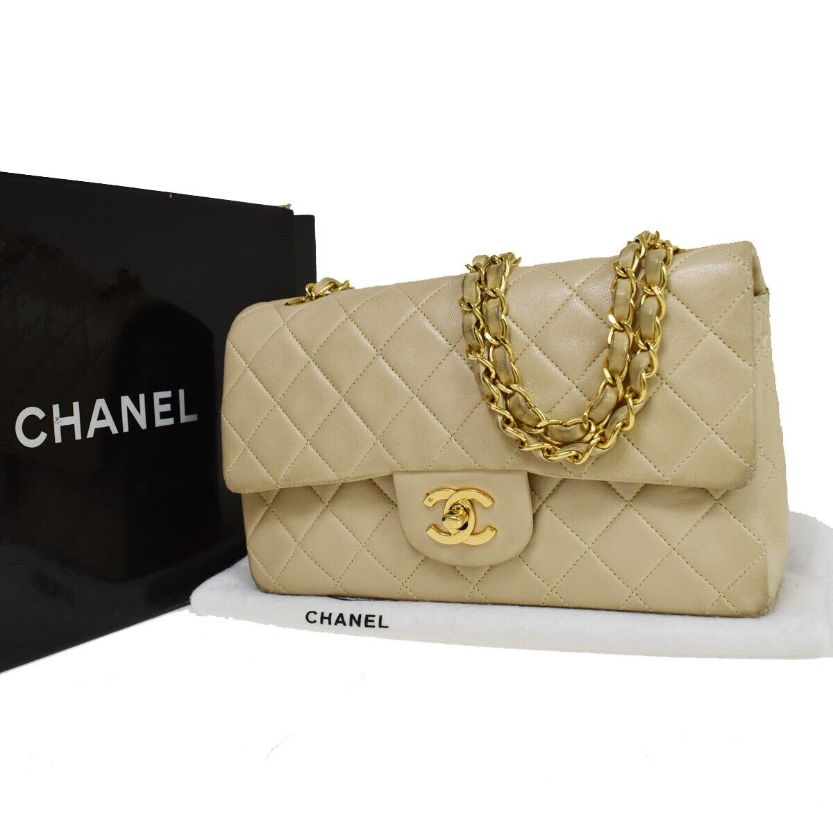 CHANEL CC Matelasse 23 Double Flap Chain Shoulder Bag CHANEL CC Matelasse 23 Double Flap Chain Shoulder Bag
