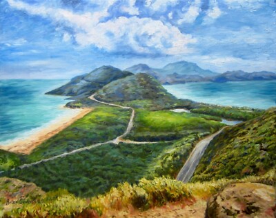 Fine Art Giclee Limited Edition Canvas Print Caribbean Landscape Painting Signed
