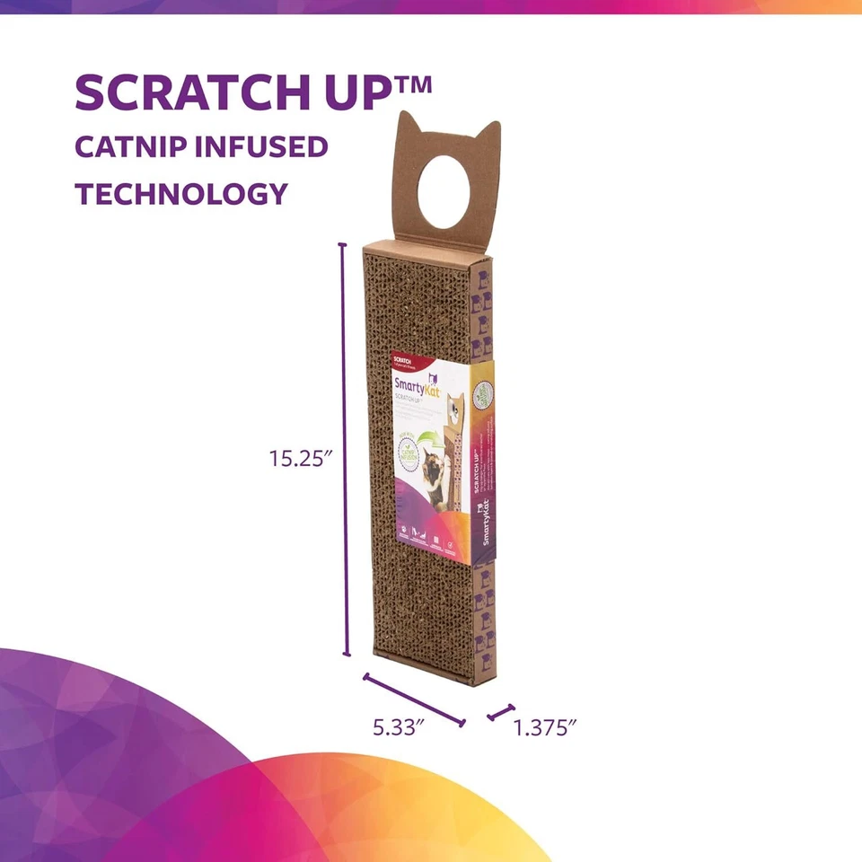 SmartyKat Scratch Up Corrugated Hanging Cat Scratcher, Catnip Infusion - Brown, - Image 3 of 4