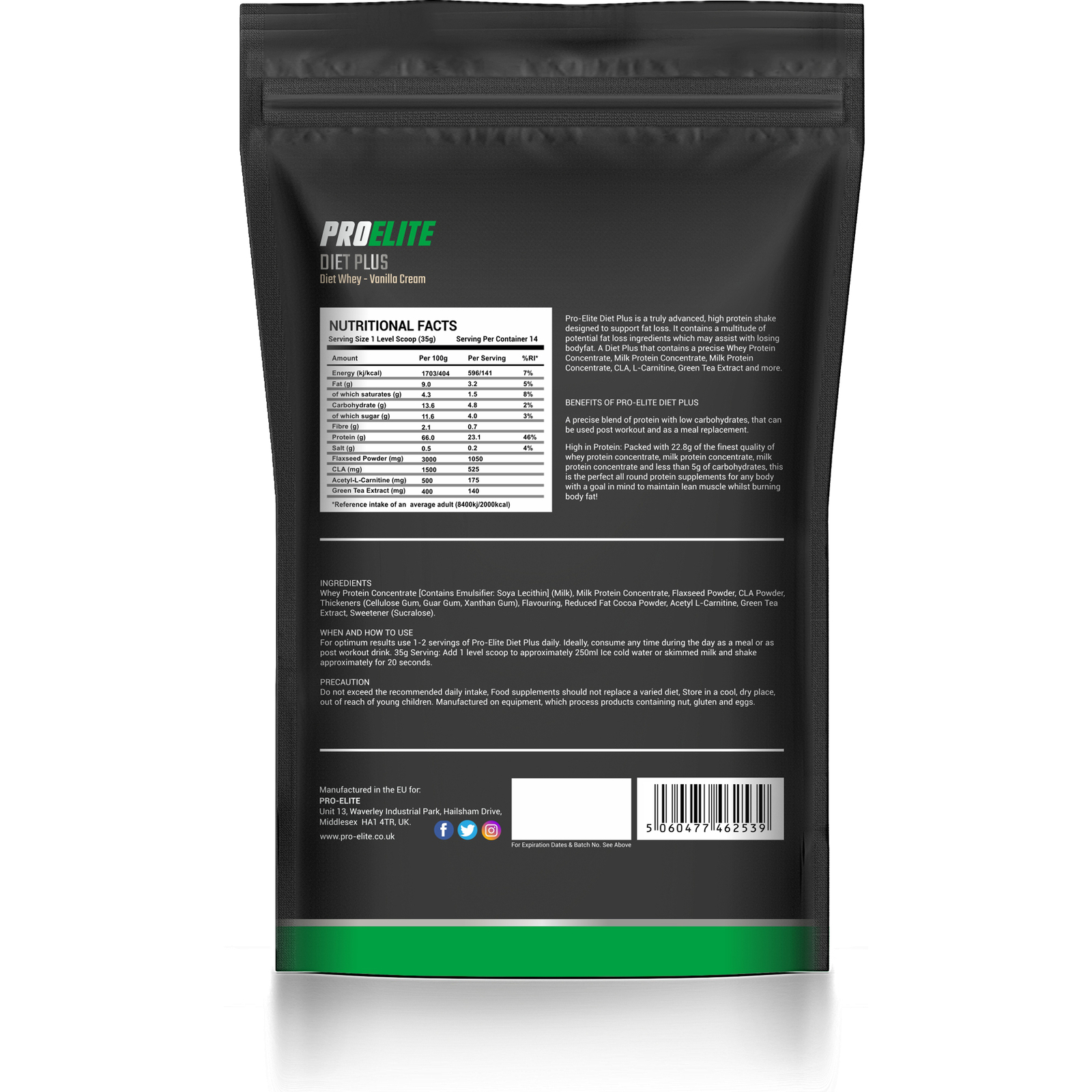 Diet Whey Protein Powder Meal Replacement Weight Loss Diet Shake 500g6
