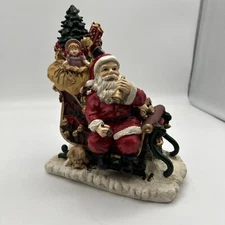 Fritz And Floyd Christmas Santa On Sleigh Figurine 9”