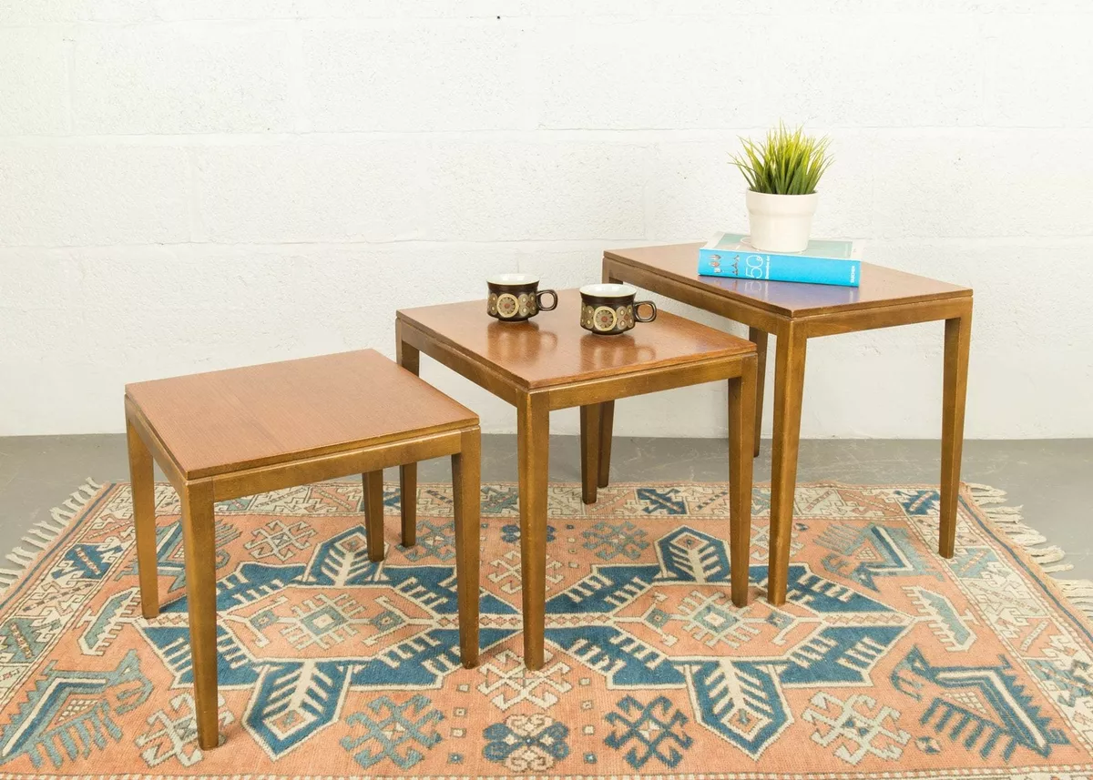 Vintage mid sale century nesting tables