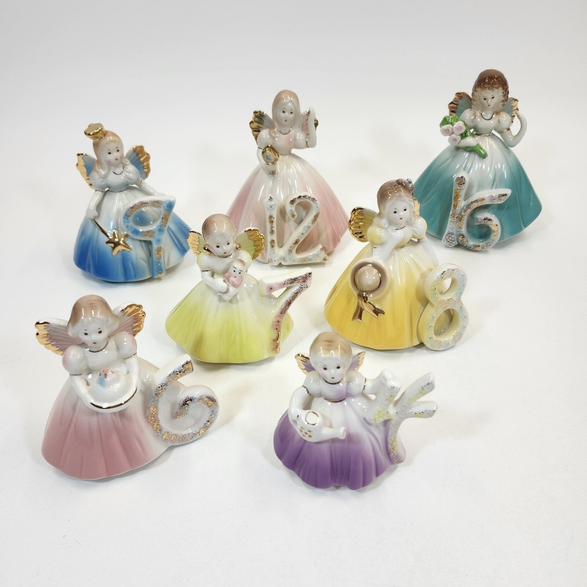 Josef Originals Birthday Angels Lot of 7 – Dakin Era Figurines #4