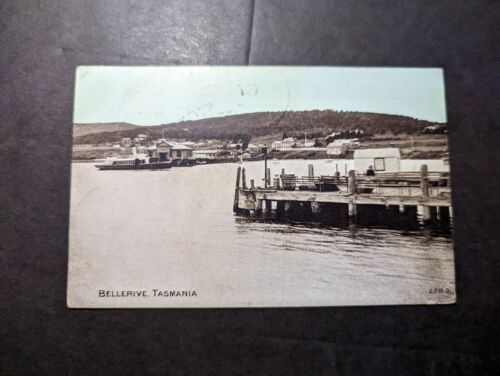 1911 Tasmania Postcard Cover to Durban Natal South Africa - 第 1/2 張圖片