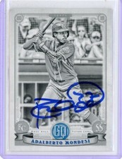 2019 Topps Gypsy Queen Adalberto Mondesi Auto Signed Card Black White /50 SP