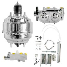 For 68-82 Corvette 9 Dual Chrome Brake Booster 1-18th Master Cylinder Pv4 Disc For 68-82 Corvette 9 Dual Chrome Brake Booster 1-18th Master Cylinder Pv4 Disc
