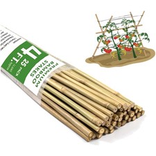 Bamboo Sticks for Tomato and Climbing Plants - 25Pcs
