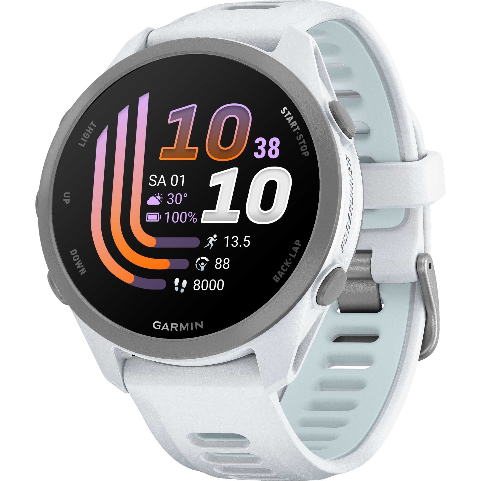 Garmin Forerunner 170 43mm GPS Running Smartwatch Whitestone AMOLED Waterproof