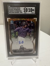 2023 Bowman Chrome Bryant Betancourt 1st Gold Mini Diamond Auto /50 PSA 10