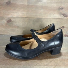 dansko callista womens size 37 shoes black leather mary jane heel comfort shoes